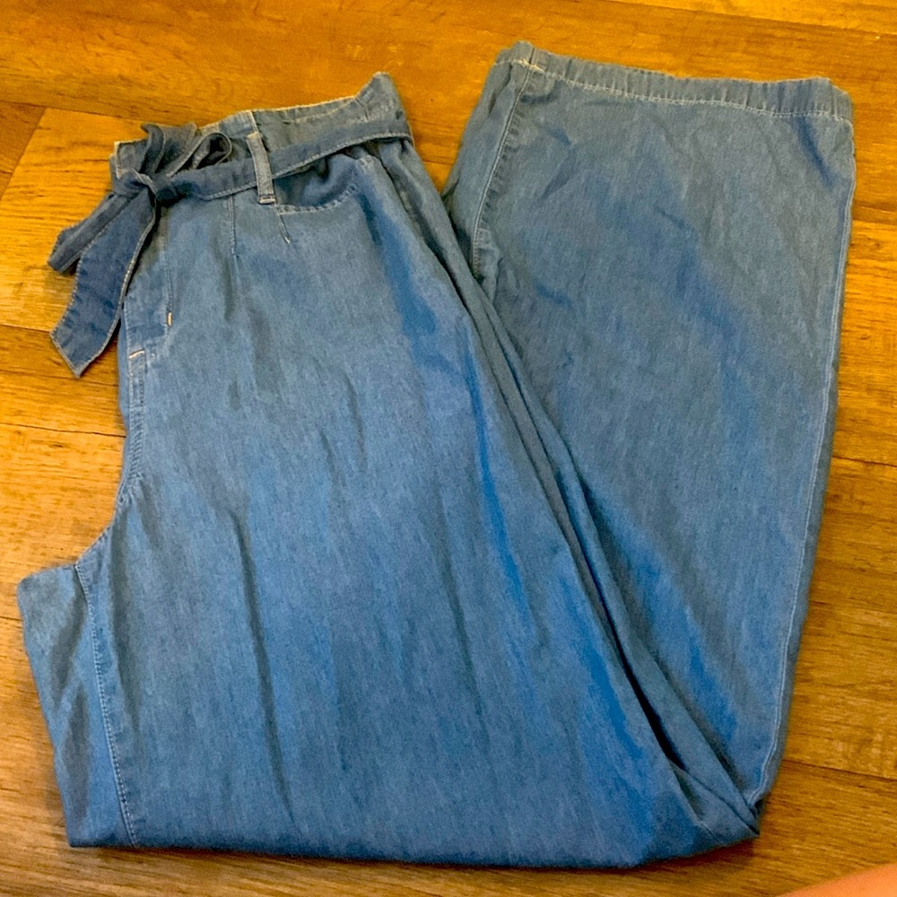 Sofia by Sofia Vergara Tie-waist Wide Leg Jeans size 12 Womens